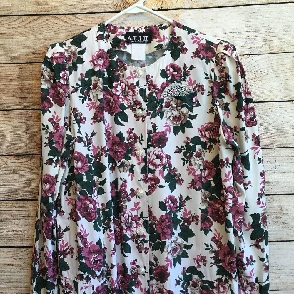 VINTAGE ATJ II FLORAL MIDI DRESS - Picture 3 of 13